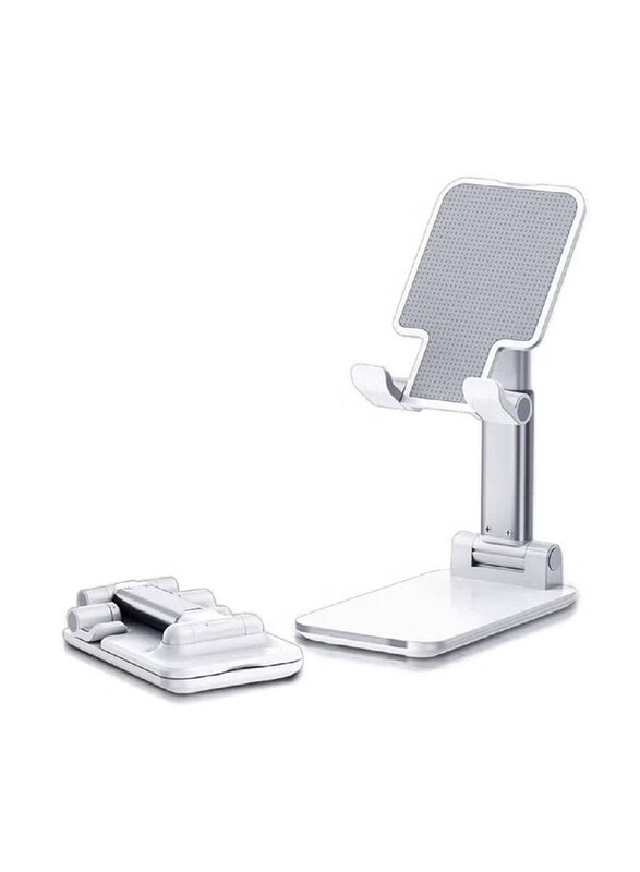 

Generic Foldable & Adjustable Tablet Stand Extendable Compact Desktop Tablet Stand Holder Cradle Dock for Phones/iPad Pro 11/Samsung Galaxy Tablets, White