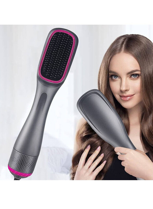 

Arabest 3-in-1 Professional Hair Brush Negative Ion Blow Dryer Straightening Brush Hot Air Styling Comb, Grey