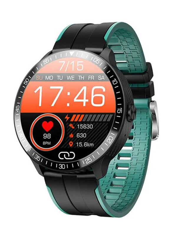 

Generic Watch Smartwatches, Black Case With Green Sport Band