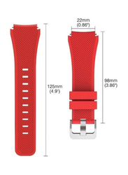 Sports Series Silicone Smartwatch Band for Samsung Galaxy Gear S3, Red