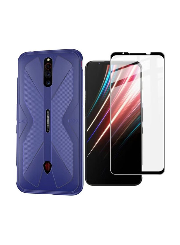 

Generic ZTE Nubia Red Magic 5g Mobile Phone Case Cover with Screen Protector, Blue/Clear
