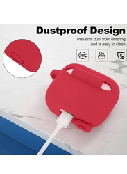 Silicone Protective Case Cover for Apple AirPods 3 3rd Generation, Red
