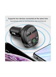 Yesido Dual USB FM Transmitter Car Charger, Black