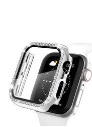 Diamond Cover Guard Shockproof Frame for Apple Watch 41mm, Silver