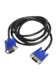 VGA 15 Pin Male To Male PC Laptop To TFT LCD Monitor Projector Cable black