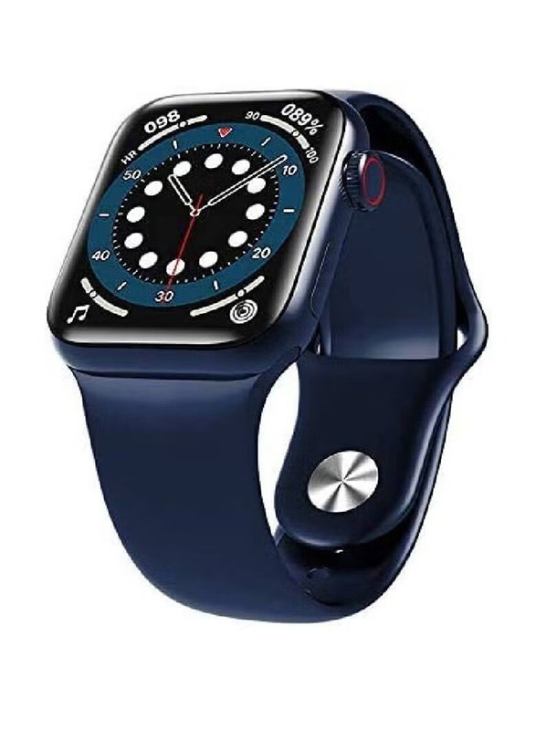 Hw22 Hd Touch Screen Heart Rate Sensor Waterproof 44mm Smartwatch, Blue