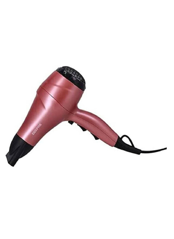 

Geepas 4 In 1 Hair Dressing Portable Hair Dryer Straightener Curler with Eva Bag, 2000W, Pink