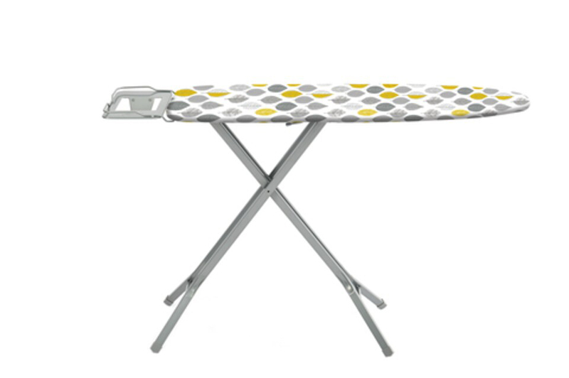 Feelings Foldable & Adjustable Ironing Board Ironing Table with Iron Holder, 122 x 35cm, Multicolour