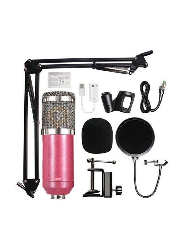 

Kutis Professional Studio Recording Condenser Microphone Kit, V8015, Multicolour