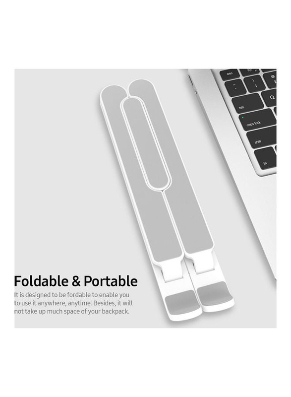 Multifunctional Laptop And Tablet Holder, White