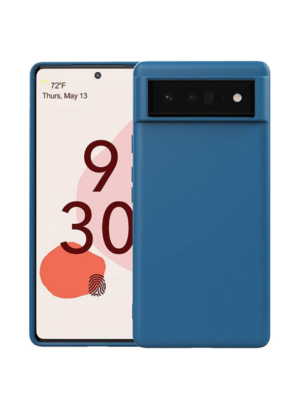 

Generic Google Pixel 6 Pro Protective Shockproof Soft Liquid Silicone Gel Rubber Bumper Mobile Phone Case Cover, Blue