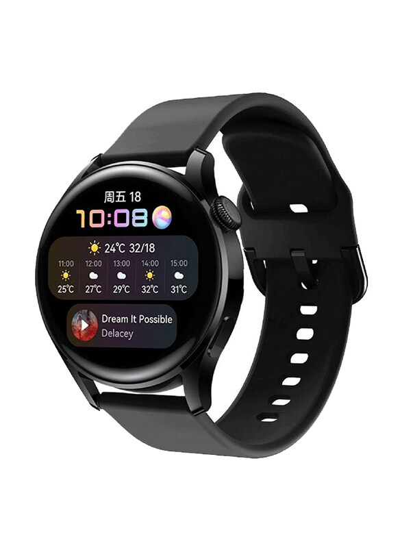 

Generic Replacement Soft Silicone Strap For Huawei Watch 3, Black