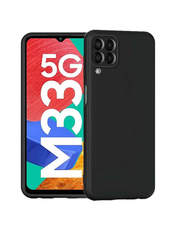 

ZooMee Samsung Galaxy M33 5G Protective Silicone Flexible Camera Protection Slim Ultra Soft Back Mobile Phone Back Case Cover, Black