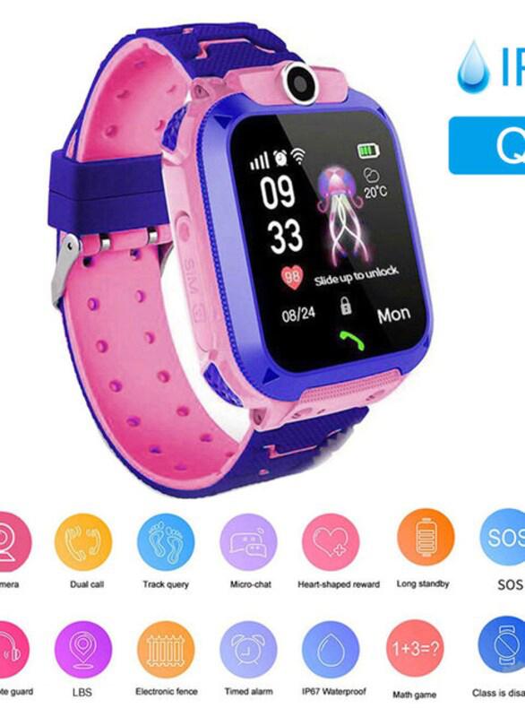 Q12 Kids Intelligent Waterproof Anti-Lost Smartwatch, Pink