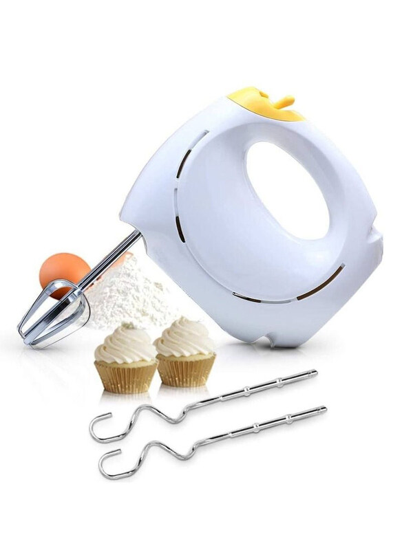 

Generic Professional Electric Handheld Mixer with 7 Speed Function, 150W, White