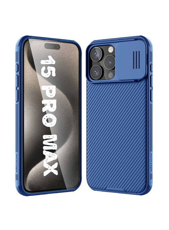 

Nillkin Apple iPhone 15 Pro Max Magnetic Case With Camera Cover, Blue
