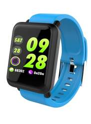 M28 Waterproof Sports Heart Rate Monitor Smartwatch Black/Blue