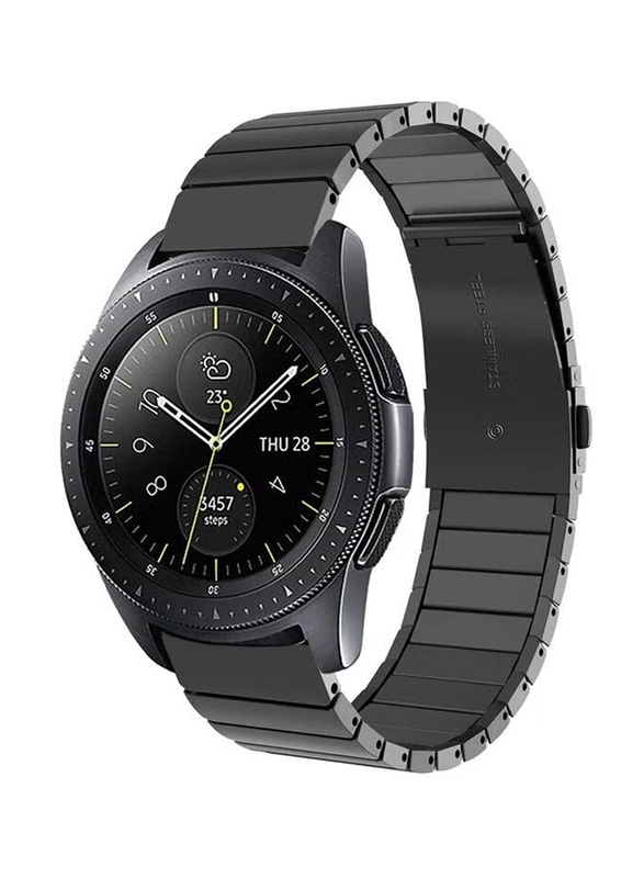 Classic Ceramic Strap Smartwatch Band For Samsung Galaxy Smartwatch 46mm, Black