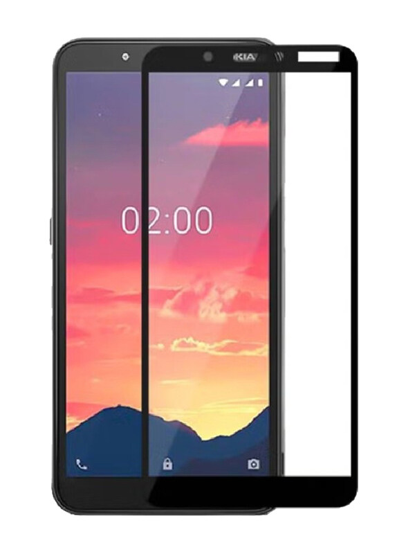 

Ics Nokia C2 HD Full Coverage Easy Installation 9H Hardness Tempered Glass Mobile Phone Screen Protector, Clear/Black