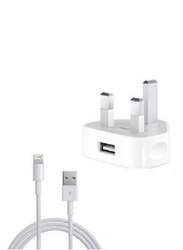 3-Pin Wall Charger With Cable White
