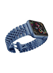 Replacement Stainless Steel Magnetic Metal Strap for Apple Watch Series 8/7/6/5/4/SE, Blue