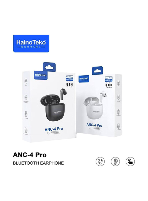 Haino Teko Germany Wireless In-Ear ANC-4 Pro Bluetooth Earphone, Black