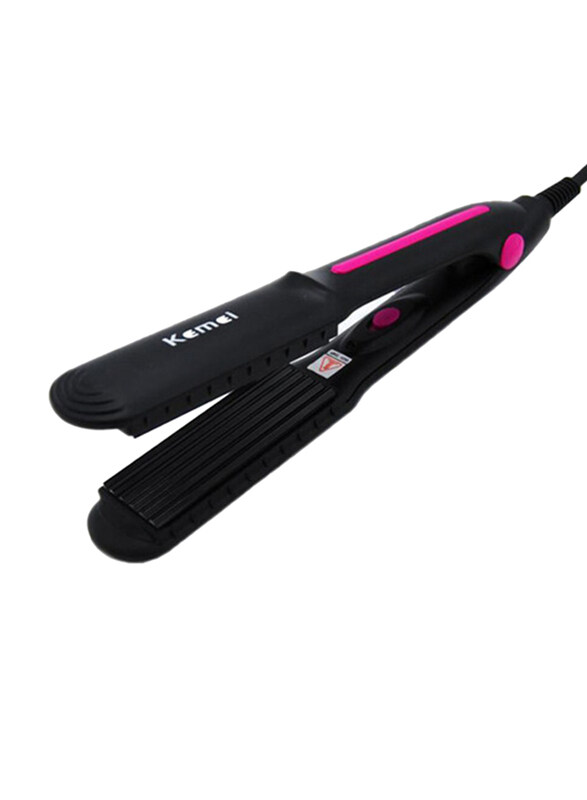 

Kemei Electric Thermostat Ceramic Hair Straightener, KM-2118, Black