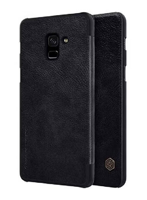 

Nillkin Samsung Galaxy A8 Plus Qin Series Leather Mobile Phone Case Cover, Black