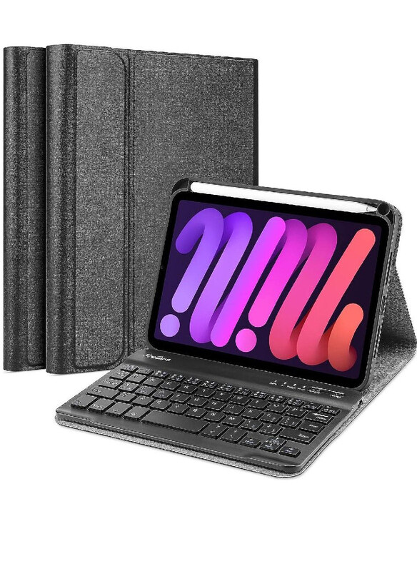 

Dux Ducis Protective Detachable Wireless English Keyboard Cover with Pencil Holder, Black