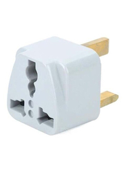 3 Pin Universal Adapter Plug, White/Yellow