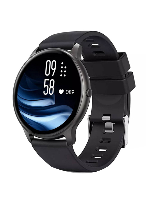Waterproof Activity Tracker with Full Touch Color Screen Smartwatch, Black