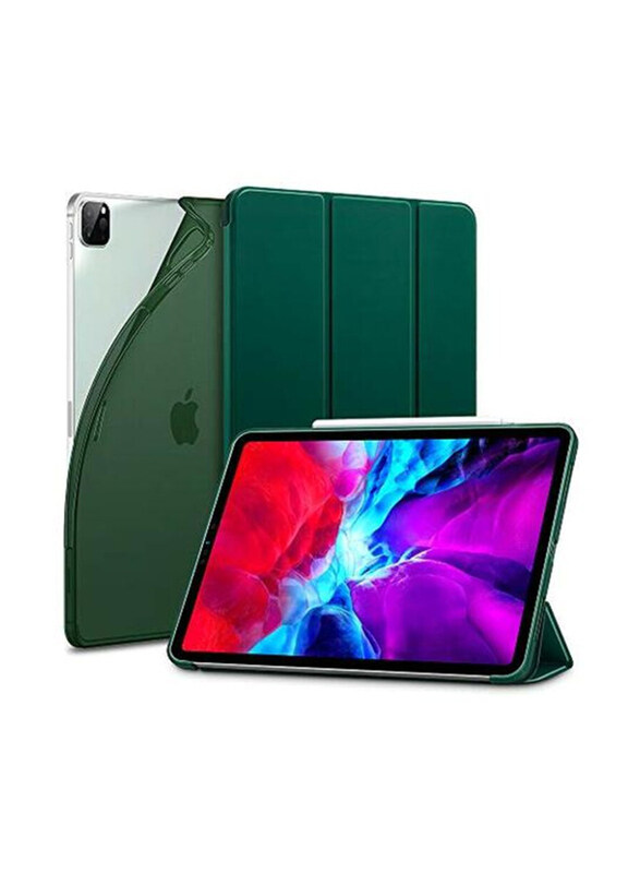 

Esr Apple iPad Pro 12.9 2020/2018 Auto Sleep Wake Viewing & Typing Stand Mode Rebound Slim Flexible TPU Tablet Flip Case Cover, Pine Green