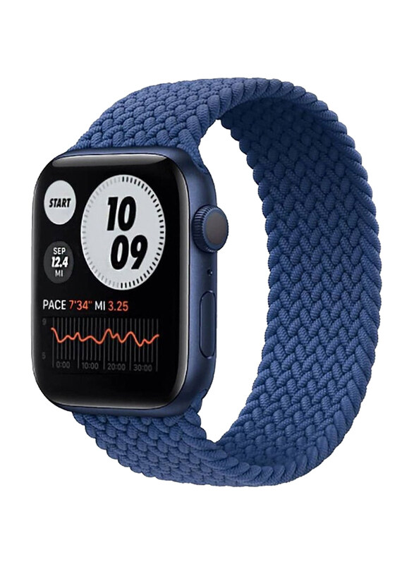 

Generic Braided Solo Loop Watch Band for Apple Watch Series 7 45mm, Blue