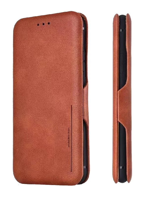 

Generic Apple iPhone 14 Pro 6.1 inch PU Leather Mobile Phone Case Cover with Card Holder & Auto Magnetic Closure, Brown
