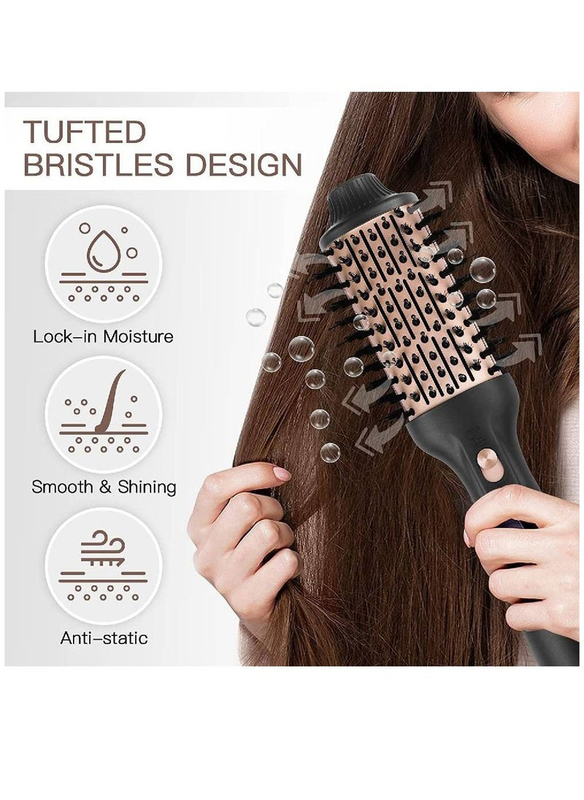 Arabest Professional Hot Air Styler One Step Hair Dryer & Volumizer Hair Straightener Brush Comb, Multicolour