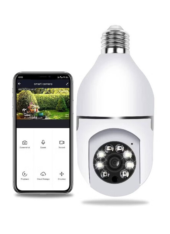 

Generic 1080p 360 Degree Security Wireless Cameras with Two Way Audio, White