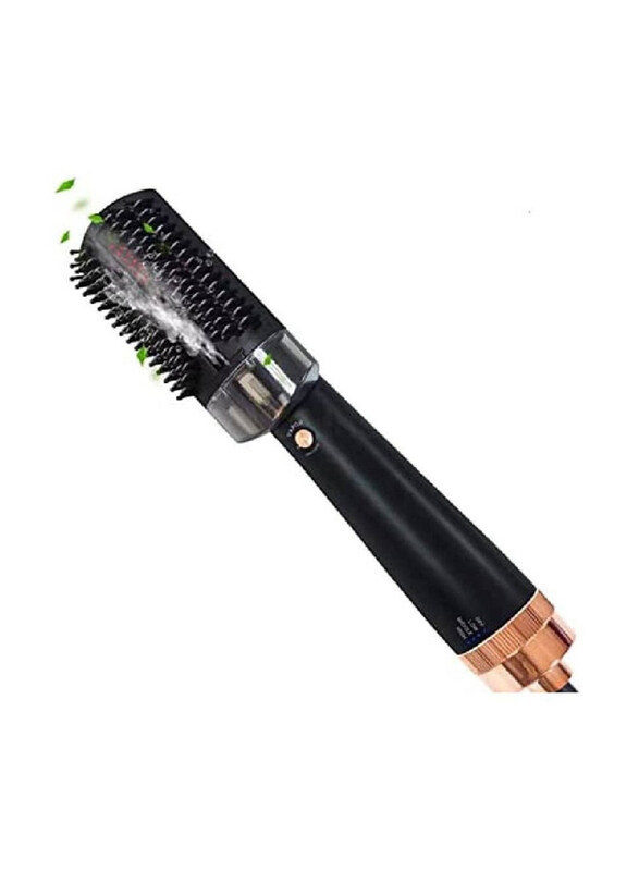 

Ics 3-in-1 Professional Steam Hair Dryer Brush with Infrared Light & Steam Spray Hot Air Comb, Black