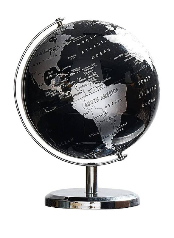 

Generic 8inch Metallic World Globe, Black