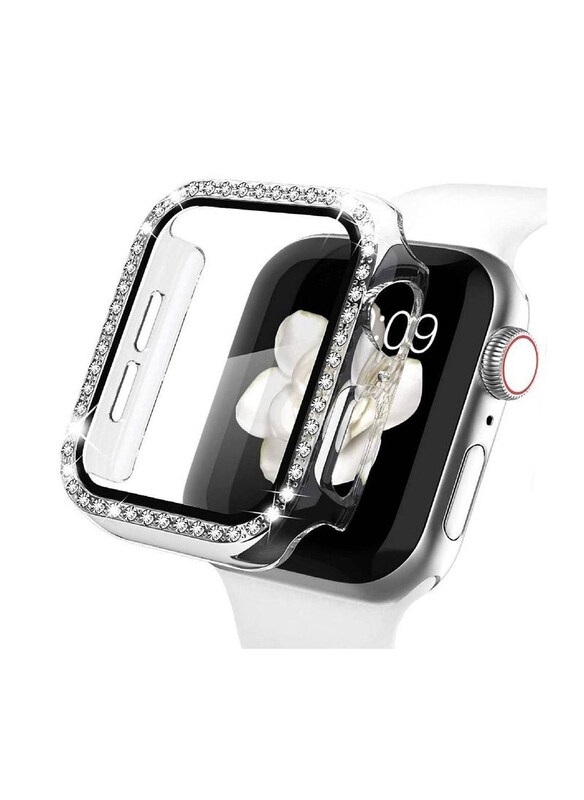 

Generic Diamond Cover Guard Shockproof Frame for Apple Watch 41mm, Clear