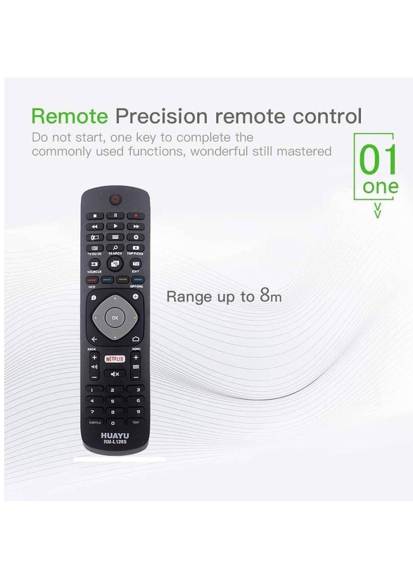 Replacement Remote Control Compatible for Philips Smart LCD LED TV's, Black