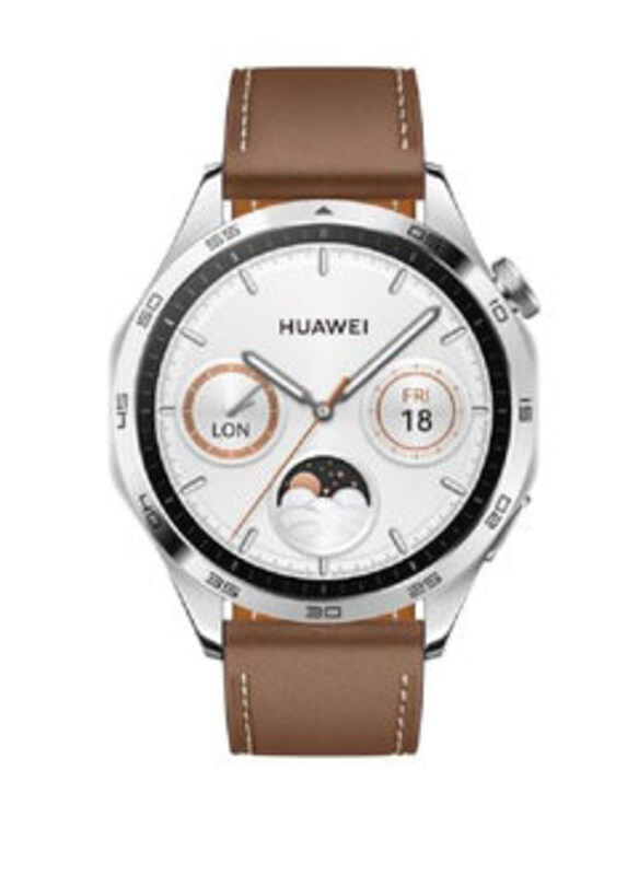 

Ics Replacement Genuine Leather Adjustable Wrist Strap Band for Huawei Watch GT 4 46mm, Brown