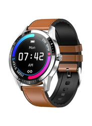 Watch G20 BT - 33mm Smartwatches, Silver Case With Brown Sport Band