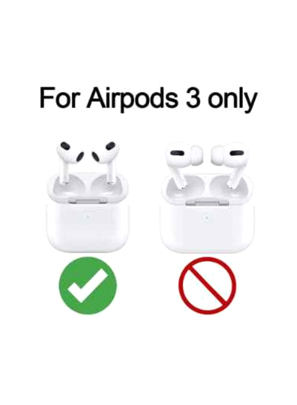 Apple AirPods 3 Protective Case Cover With Keychain & Lock, Blue