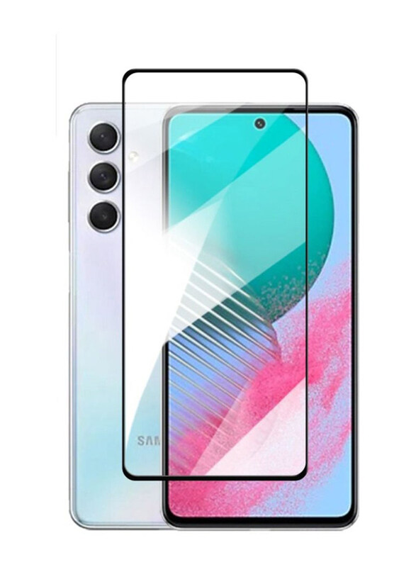 

Hyx Samsung Galaxy M54 9H Hardness Full Glue HD Clarity Bubble Free Tempered Glass Screen Protector, Clear