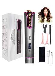 Cordless Automatic Curling Iron with LCD Display and 4 Adjustable Temperature Portable USB Rechargeable For Hair Styling