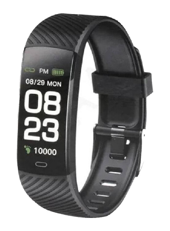 

G-Tab W611 Smartband for Customize Fitness/Timer/Sleep Data/Call Alert or SMS notification/Heart Rate Detecting Multiple Sports Mode, Black