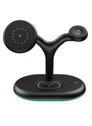 3-in-1 Wireless Charger Dock Station For iPhone - Black