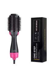 3 In 1 Hot Air Hair Dryer Brush Pink/Black