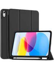 Protective Soft TPU Smart Trifold Stand with Pencil Holder Case Cover For iPad Pro 11 Inch (2022/2021/2020) Blue