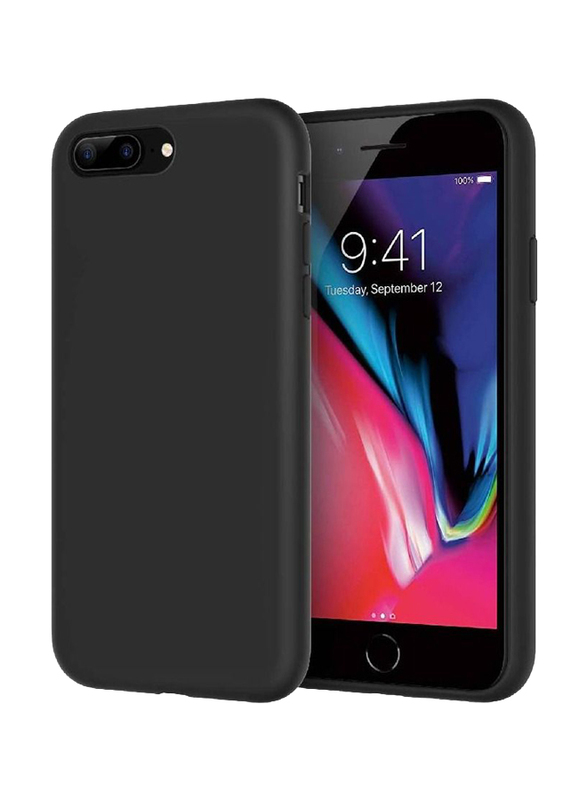 

Generic Apple iPhone 8 Plus Microfiber Lining Silicone Protective Mobile Phone Case Cover, Black